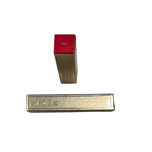 Bundle of 2 STILA Liquid Lipstick Stay-All-Day BESO (Red) Purse .05oz/1.5ml - Picture 1 of 9